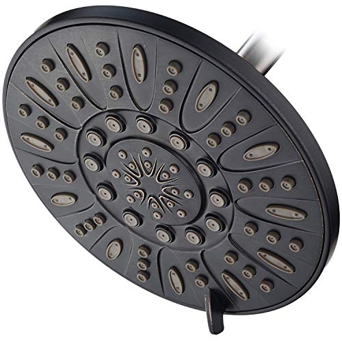 AquaDance OIL RUBBED BRONZE High Pressure 6-Setting 7" Rain Shower Head – Angle Adjustable, Anti-Clog Showerhead Jets, Tool-Free Installation - USA Standard Certified - U.S. Brand - Image 1
