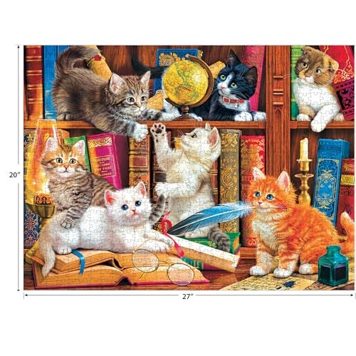 RoseArt - Fancy Cats - Library Mischief - 750 Piece Jigsaw Puzzle for Adults - Image 4