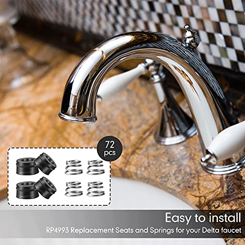 Riakrum 36 Pairs RP4993 Replacement Seats and Springs Faucet Repair Kit Rp4993 Seats and Springs Compatible with Faucet Rod Replacement, Black - Image 5