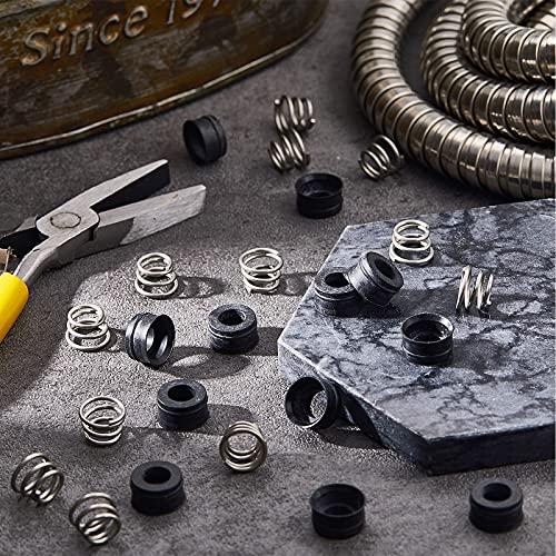 Riakrum 36 Pairs RP4993 Replacement Seats and Springs Faucet Repair Kit Rp4993 Seats and Springs Compatible with Faucet Rod Replacement, Black - Image 4