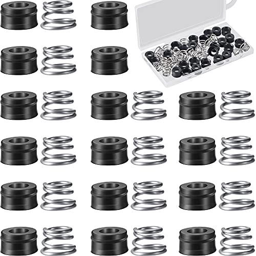 Riakrum 36 Pairs RP4993 Replacement Seats and Springs Faucet Repair Kit Rp4993 Seats and Springs Compatible with Faucet Rod Replacement, Black - Image 1