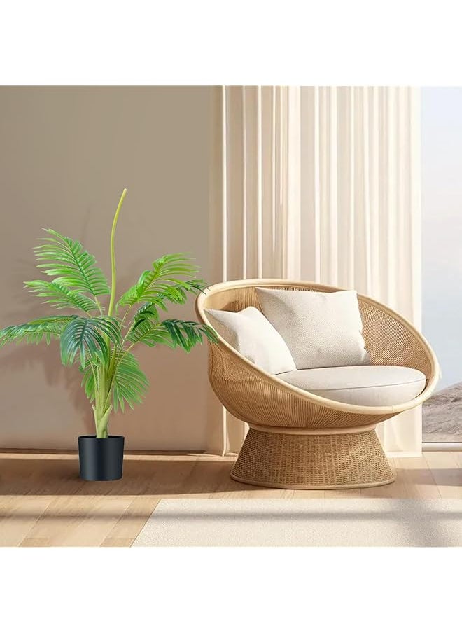 erorex Artificial Palm Tree，74Cm Artificial Areca Palm Tree Faux Tropical Palm Plant Fake Tree Artificial Tree With Lifelike Branches And Leaves Fake Tree Tropical Plants For Home Decor Office  - Image 3