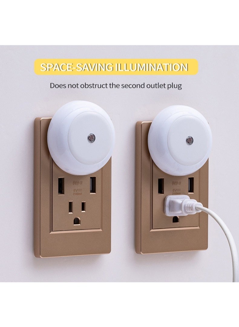 【Amber light】Sensor Night Light Plug-In (1-Pack) – LED Wall Lamp with Smart Dusk-to-Dawn Light Sensor, Auto On/Off Energy-Saving Nightlight for Kids Room, Bedroom, Hallway & Stairs - Image 2