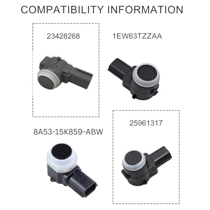 AUTO OCCASION Reverse Backup Parking Sensor Connector 5.9 inch Pigtail 23428268 1EW63TZZAA 25961317 Parking Aid Sensor Harness 4Pcs Compatible with Cadillac Buick Chevrolet Chevy GMC - Image 2