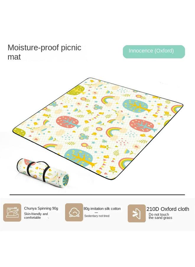 Bluejw Ultrasonic Moisture-proof Mat Thickened Waterproof Portable Outdoor Tent Mat Camping Outing Aluminum Film Oxford Base Picnic Cloth - Image 1