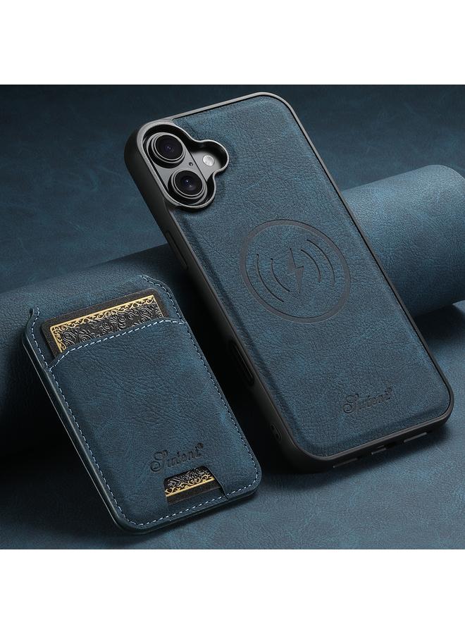 Suteni Case For iPhone 16 H16 Litchi Texture Leather Detachable Wallet Back Phone Case - Image 2