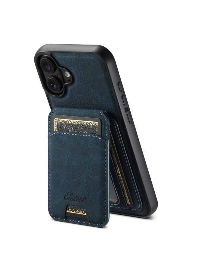 Suteni Case For iPhone 16 H16 Litchi Texture Leather Detachable Wallet Back Phone Case - Image 1