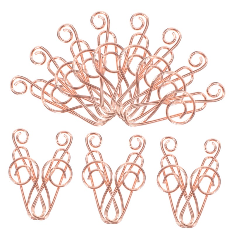 Rose Gold Music Note Paper Clips 50pcs Creative Metal Document Holders for Office School Home - Image 2