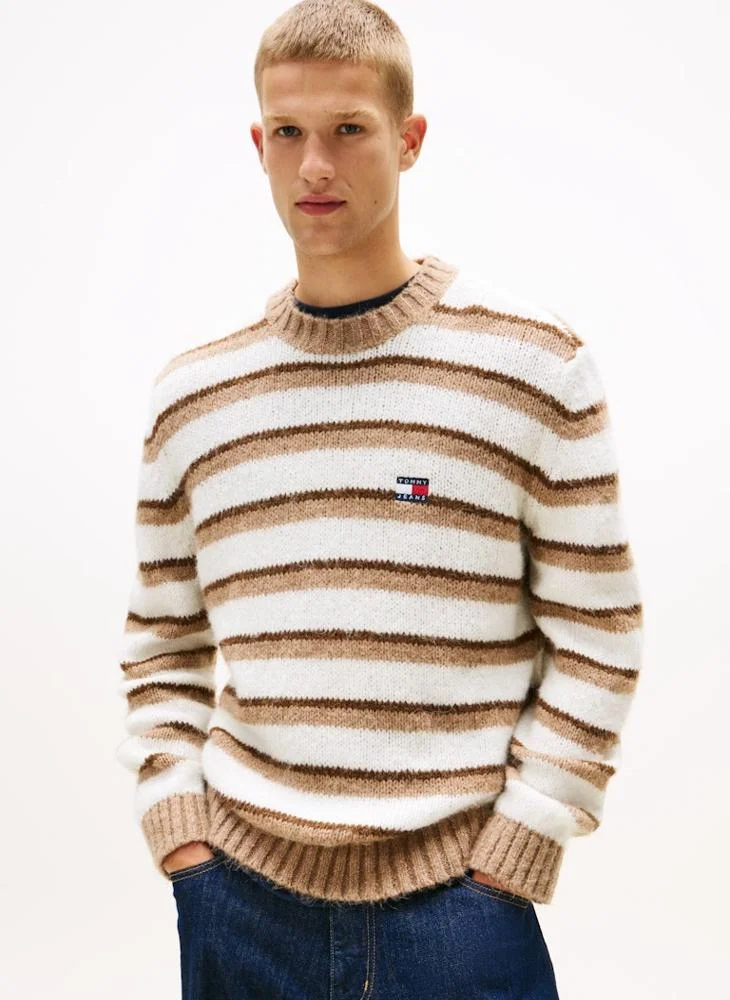 TOMMY JEANS  Tommy Badge Stripe Jumper With Alpaca for Men | Best Price UAE