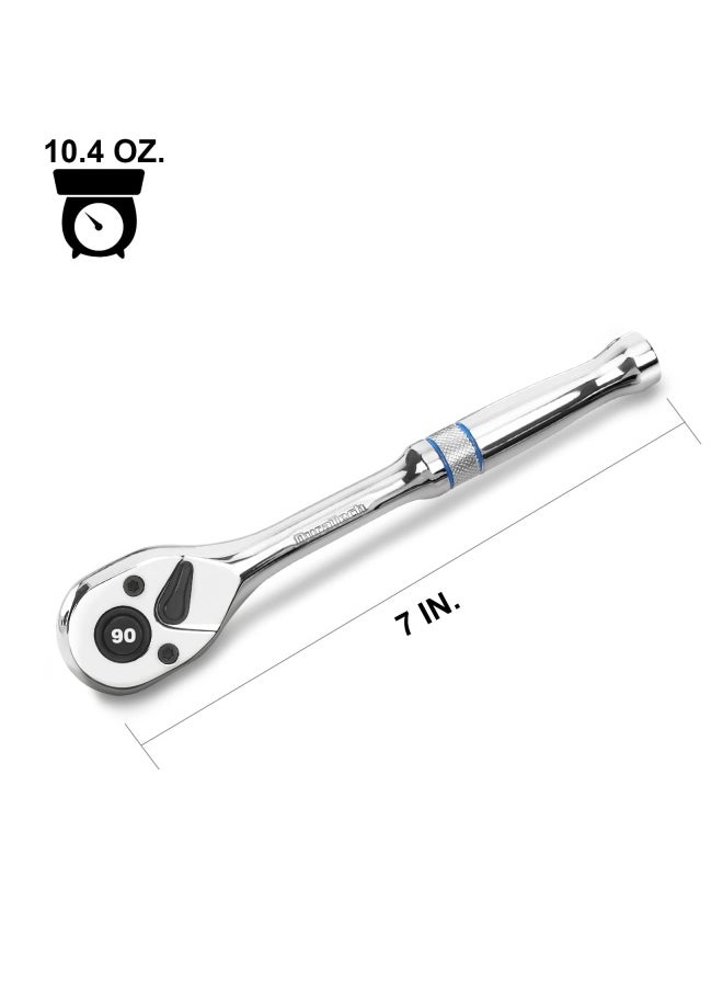Generic DURATECH 3 8-Inch Drive Ratchet Handle  Ratchet Wrench  Socket Wrench  90-Tooth  Quick-release Reversible  CR-V  - Image 3
