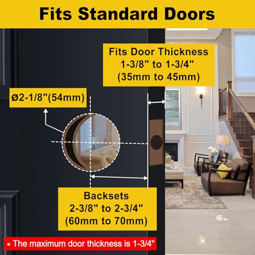 CML Hardware (2 Pack) Entry Door Knob, Keyed Different Door Lock Sets in Solid Stainless Steel for Entrance, Exterior and Interior, Round Ball Handle - Image 3