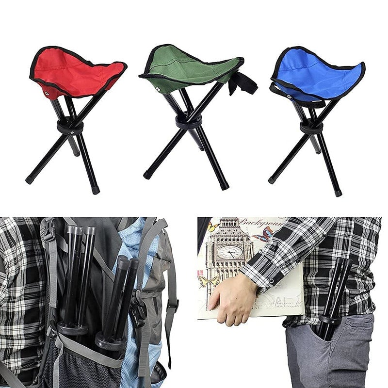 BESTOTTAM Portable Folding Tripod StoolOutdoor Fishing ChairLightweight Portable Tripod Camp Stool for Backpacking Hunting Hiking Picnic Garden Seating Stool - Image 5