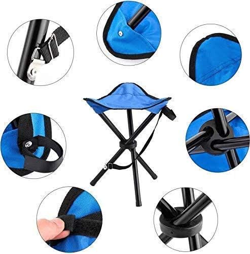 BESTOTTAM Portable Folding Tripod StoolOutdoor Fishing ChairLightweight Portable Tripod Camp Stool for Backpacking Hunting Hiking Picnic Garden Seating Stool - Image 4