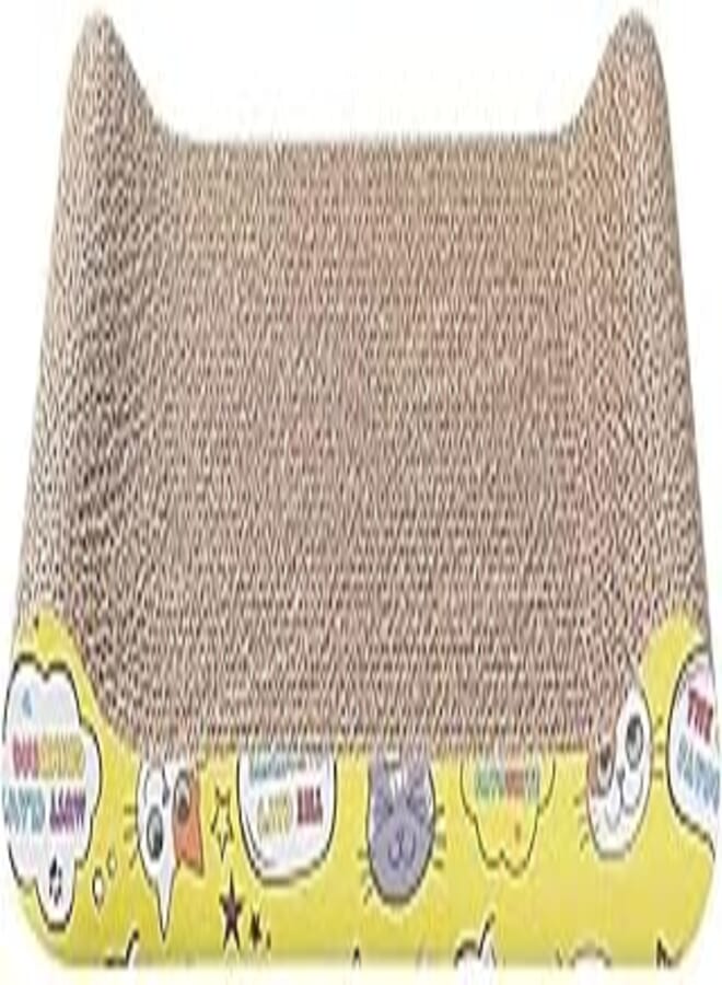 RIZAYS Cat Scratcher Scratch Pad, Kitty Scratching Board Post Catnip Bed, Scratching Corrugated Cardboard (Bone Shape)