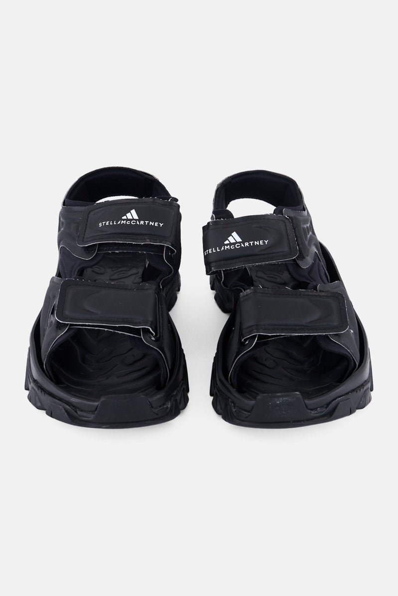 Adidas أديداس بواسطة ستيلا مكارتني صندل خارجي للنساء بإغلاق فيلكرو، أسود - Image 4