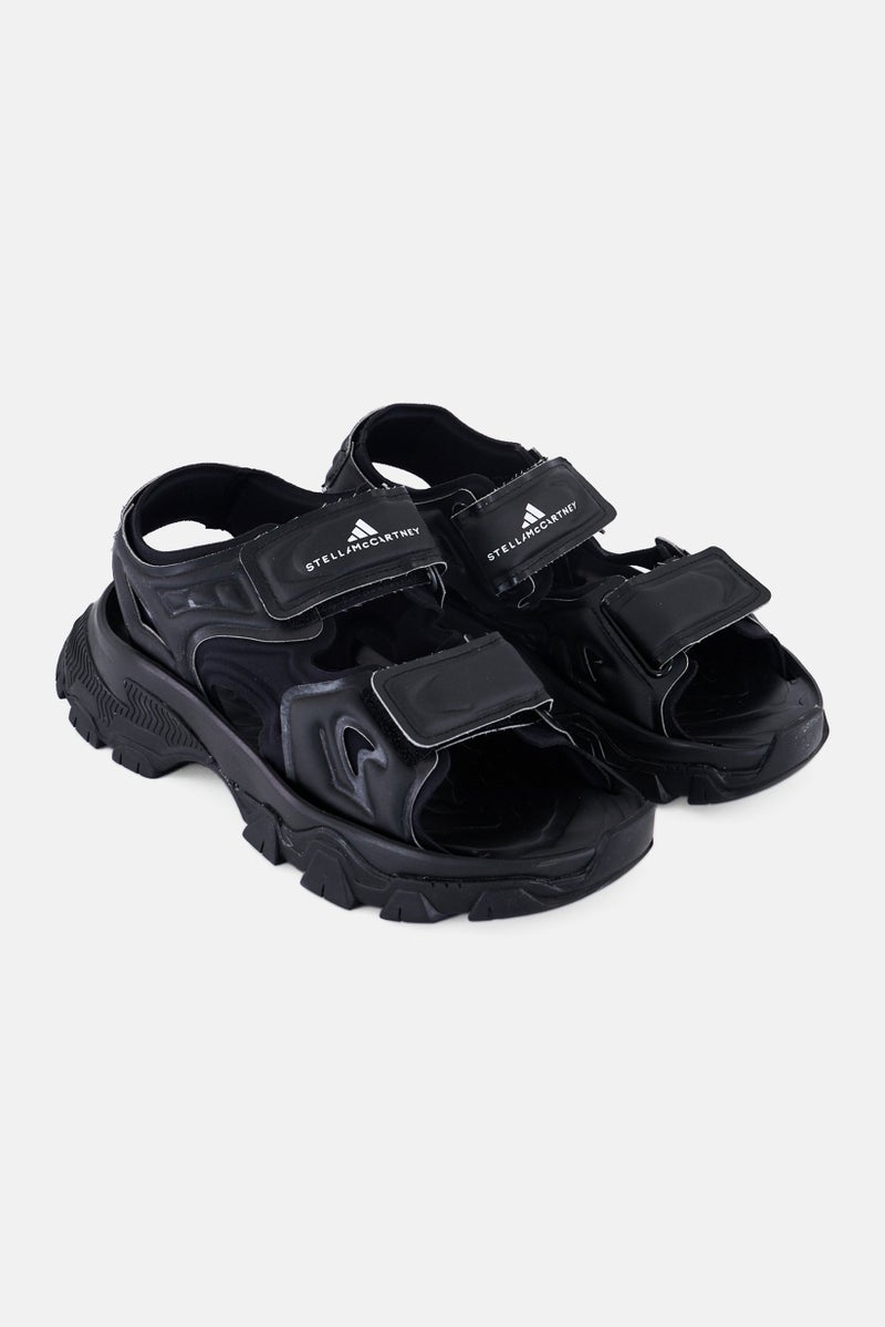 Adidas أديداس بواسطة ستيلا مكارتني صندل خارجي للنساء بإغلاق فيلكرو، أسود - Image 1