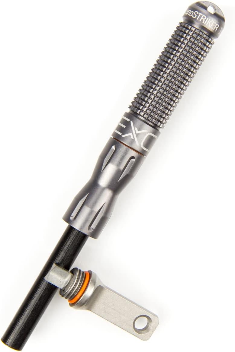 Exotac nanoSTRIKER XL Self Contained Ferrocerium Fire-Starter with Stainless Steel and Tungsten Carbide Striker, Waterproof 1/4 in. Ferro Rod Produces Up To 3,000 Fire-Starting Strikes - Image 1