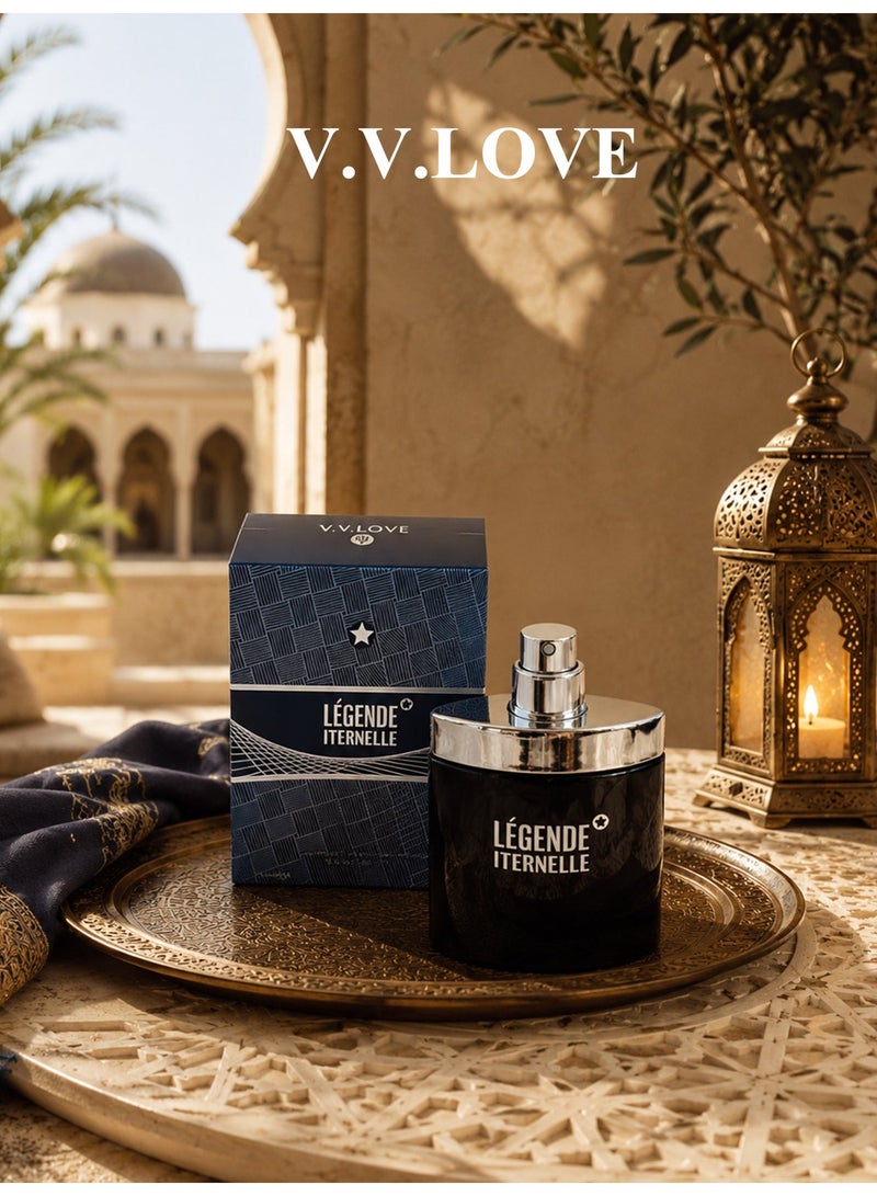 في في لوف عطر V.V.LOVE/LÉGENDE ITERNELLE/Fougere بتركيبة ماء التواليت، سعة 90 مل، مناسب للرجال والنساء. - Image 1
