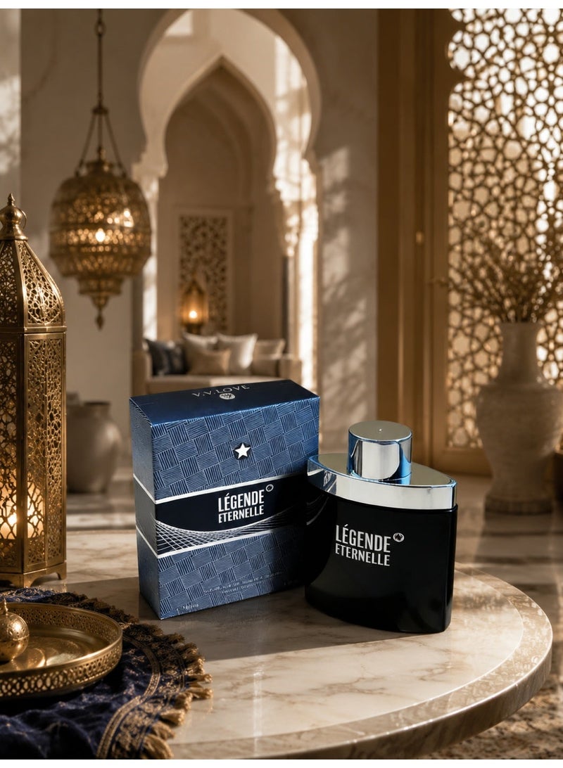 في في لوف عطر V.V.LOVE/LÉGENDE ITERNELLE/Fougere بتركيبة ماء التواليت، سعة 90 مل، مناسب للرجال والنساء. - Image 3