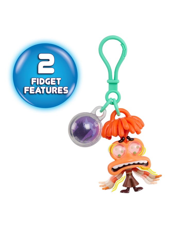 Just Play Inside Out 2 Fidget Figure Keychains - Anxiety, Sadness with Memory Orb - Toys for Ages 3 Up