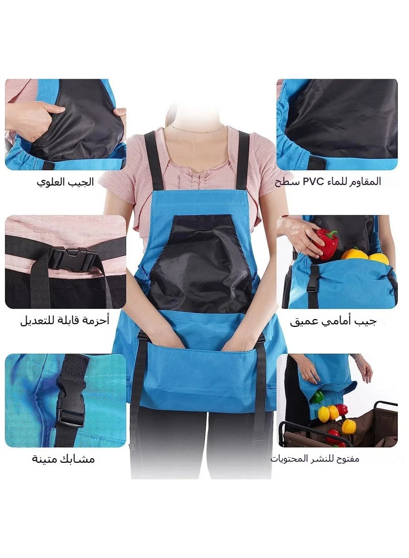 OCTOBER Outdoor Picking Big Pocket Apron Gardening Quick Release Harvesting Apron Backpack Tool Apron Hose Picking Bag - Image 3