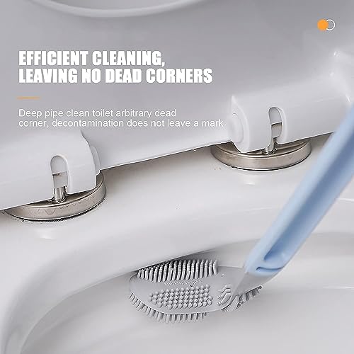 Roktry Golf Toilet Brush - Flexible Bendable Silicone Long Handled, 360° Deep Bowl Cleaning, Quick Drying for Bathroom With Hook - Image 5