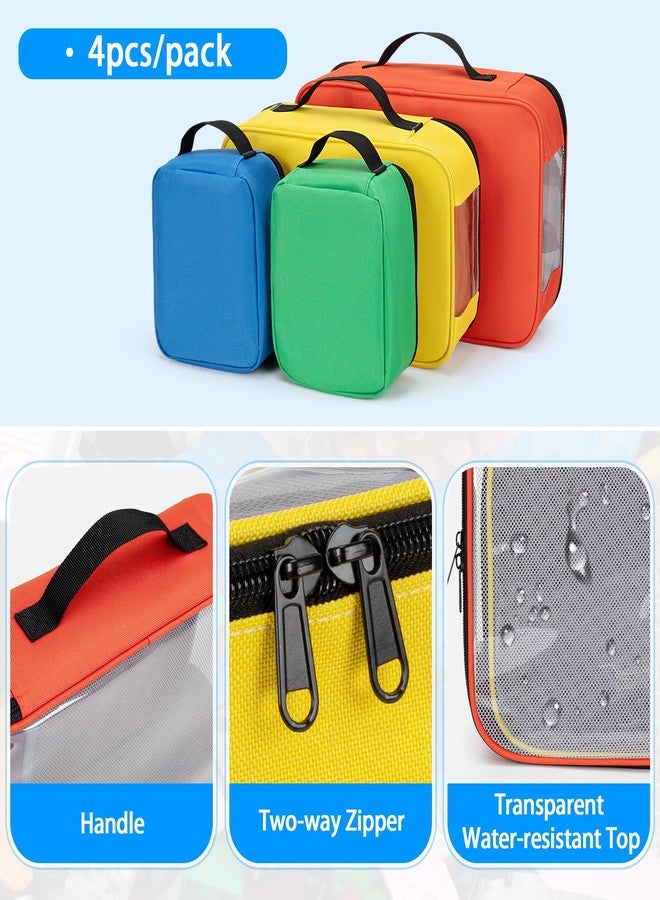 Rexmica 4-piece Toy Storage Organizer Bag, Travel Organizer Case for Building Blocks, Dolls, Crafts, Magnetic Building Tiles, Blocks Toy Storage Bag with Visible Top - Image 4
