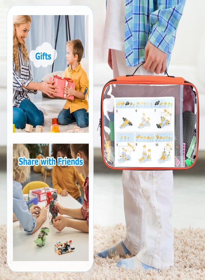 Rexmica 4-piece Toy Storage Organizer Bag, Travel Organizer Case for Building Blocks, Dolls, Crafts, Magnetic Building Tiles, Blocks Toy Storage Bag with Visible Top - Image 5