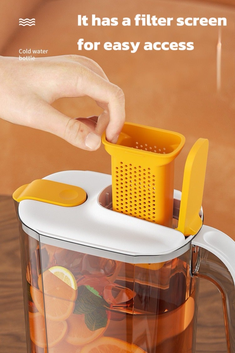 Refrigerator Door Slim Water Pitcher  HeatCold Resistant, Detachable Filter, V-Spout Design, Leakproof for Iced Tea & Infused Water - Image 5