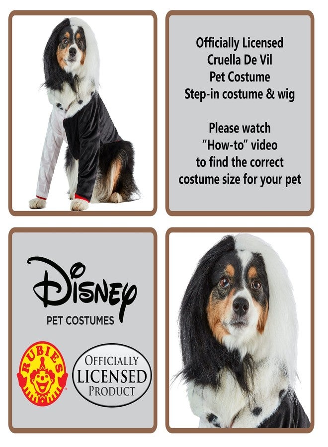 روبيز زي تنكري للحيوانات الأليفة من روبيز، مستوحى من شخصيات ديزني الشريرة: كرويلا ديفيل، مناسب للكلاب أو القطط، مقاس صغير - Image 2