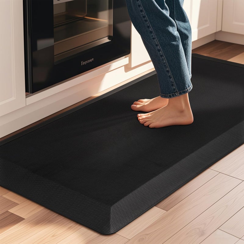 Tyrot Anti Fatigue Kitchen Mats for Floor, 9/10 Extra Thick Cushioned Standing Desk Mat, Comfort Memory Foam Ergonomic Kitchen Rugs and Mats Non-Slip Waterproof for Office, Kitchen, Sink, 20" x 39" - Image 1
