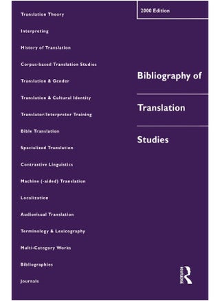 Bibliography of Translation Studies: 2000 - pzsku/Z4DF04D7C992CF9DDC8CEZ/45/1748329151/2b744b8a-3887-4990-93e6-99f56f2dfb55
