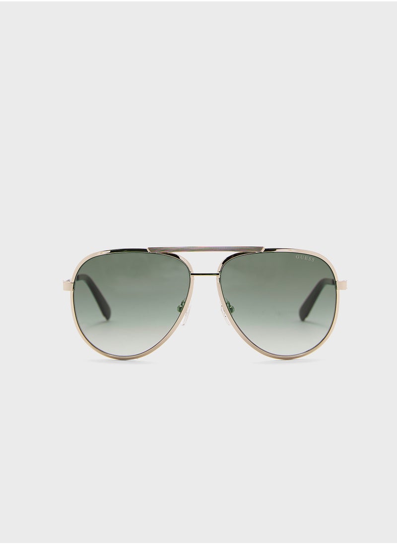 GUESS - Metal Frame Aviator Sunglasses - Image 1