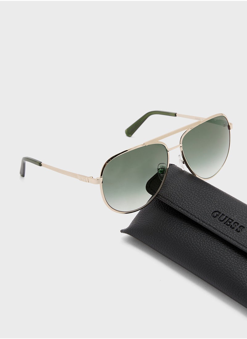 GUESS - Metal Frame Aviator Sunglasses - Image 1
