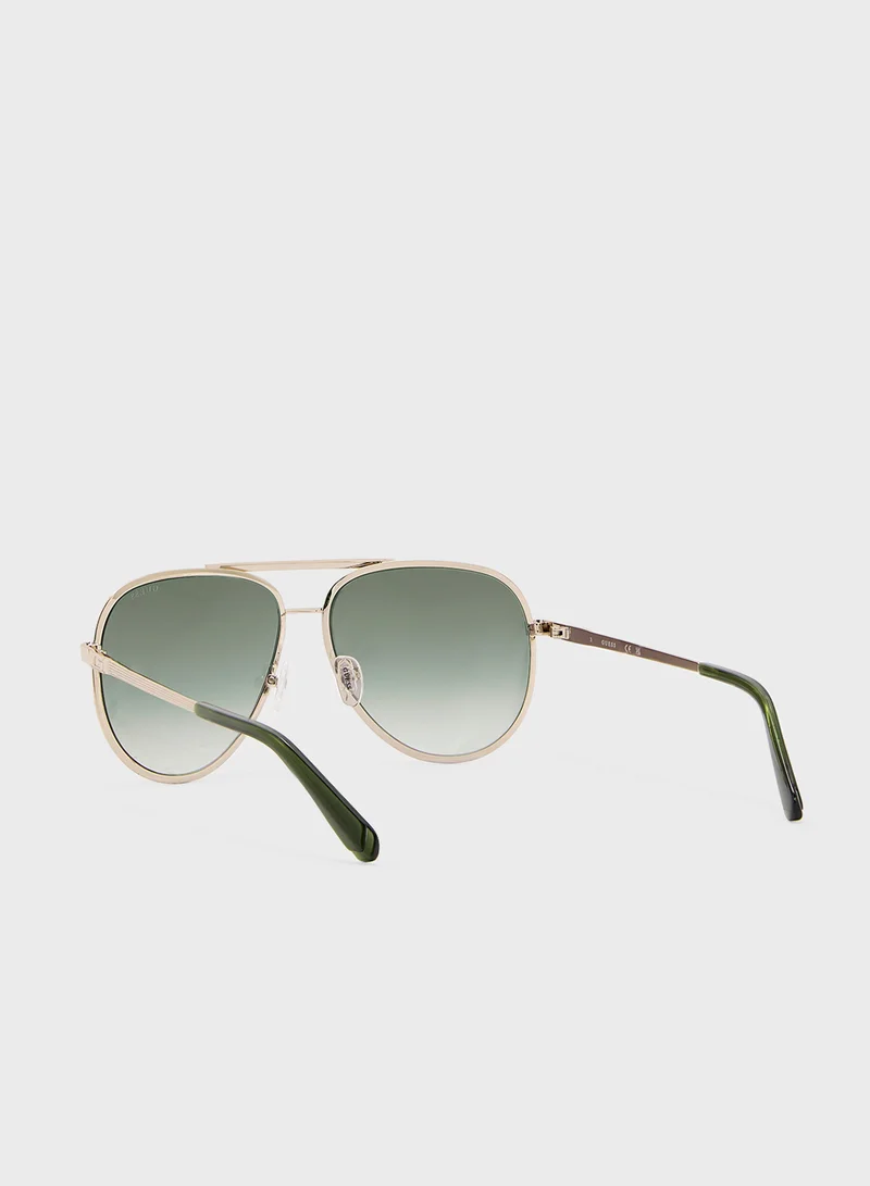 GUESS Metal Frame Aviator Sunglasses
