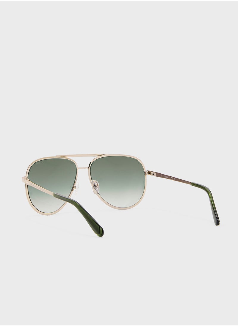 GUESS - Metal Frame Aviator Sunglasses - Image 1
