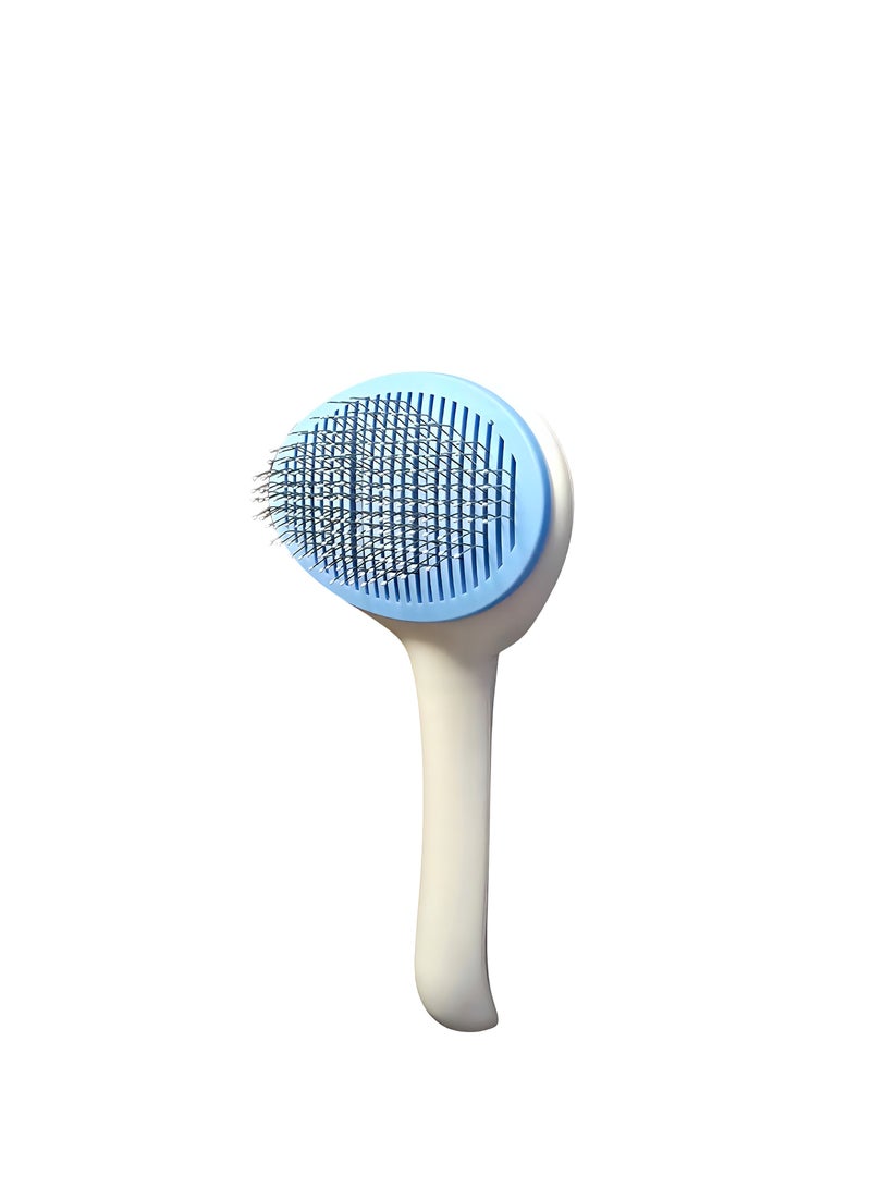 Generic Depets Self Cleaning Slicker Brush, Dog & Cat Grooming Shedding Brush - Easy to Remove Loose Undercoat, Pet Massaging Tool Suitable for Pets with Long or Short Hair (Blue) - Image 3
