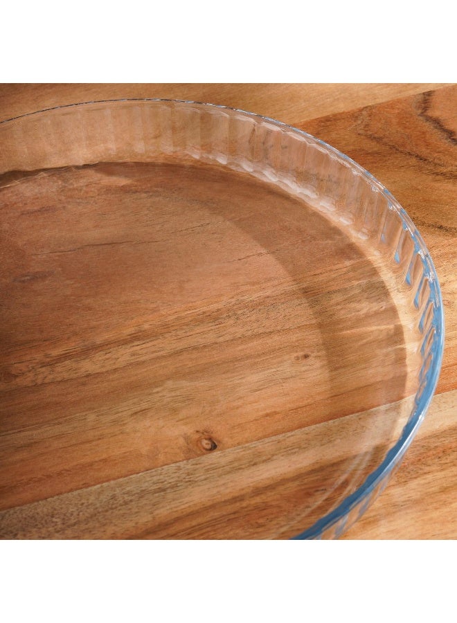 Pan Home طبق فطيرة زجاجي دائري إسمى - شفاف - Image 3