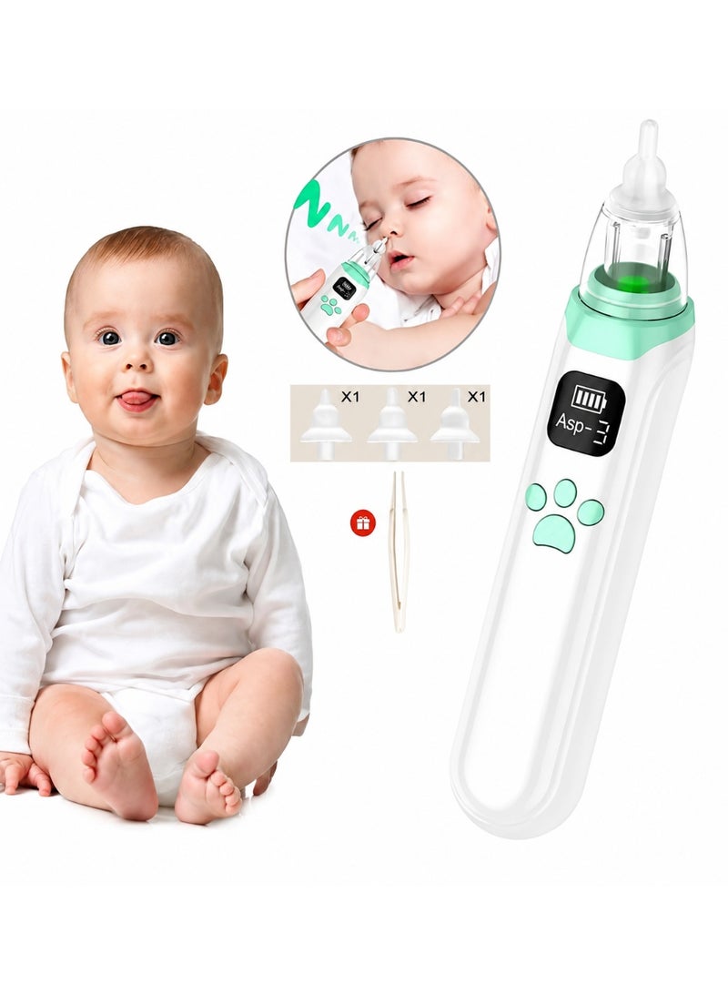 Electric Silent Baby Nasal Aspirator Automatic Nose Cleaner With Silicone Nose Tips Music Soothing Function Rechargeable Portable Nasal Aspirators