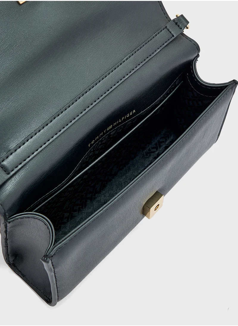 TOMMY HILFIGER Logo Detail Flap Over Clutche