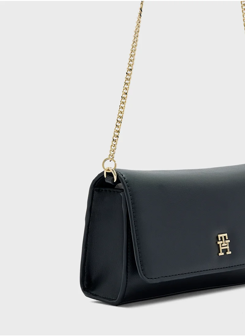 TOMMY HILFIGER Logo Detail Flap Over Clutche