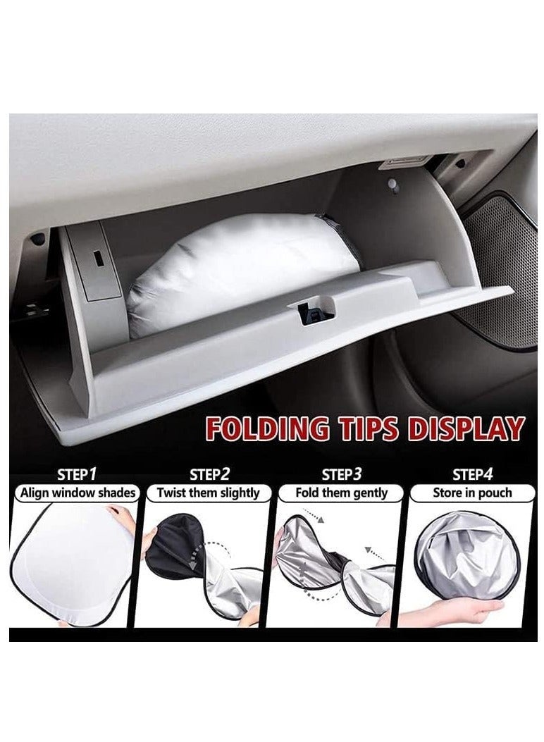 ECVV Car Windshield Sunshade with Storage Pouch | Car Sun shade in Multiple Sizes | Foldable 240T Material for Sun heat and UV rays protection | Car interior accessories 64x34 Inch (Large) - Image 5