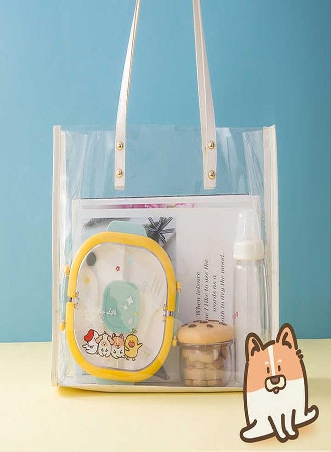KRESHU Stainless Steel Children’s Three Compartment Lunch Box with 3-Capacity Box 700ml, 250ml, 50ml Lunch Tiffin Box Jumbo Storage Container for Travelling, School, Office, Home (Multi, Pack of 1) - Image 4