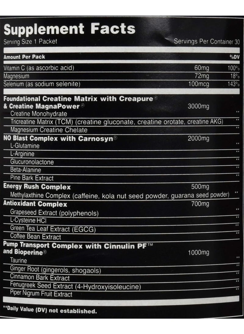 UNIVERSAL NUTRITION - Universal, Animal Pump, Pre Workout, Muscle Volumizing, 30 Packs, 30 Servings - Image 1