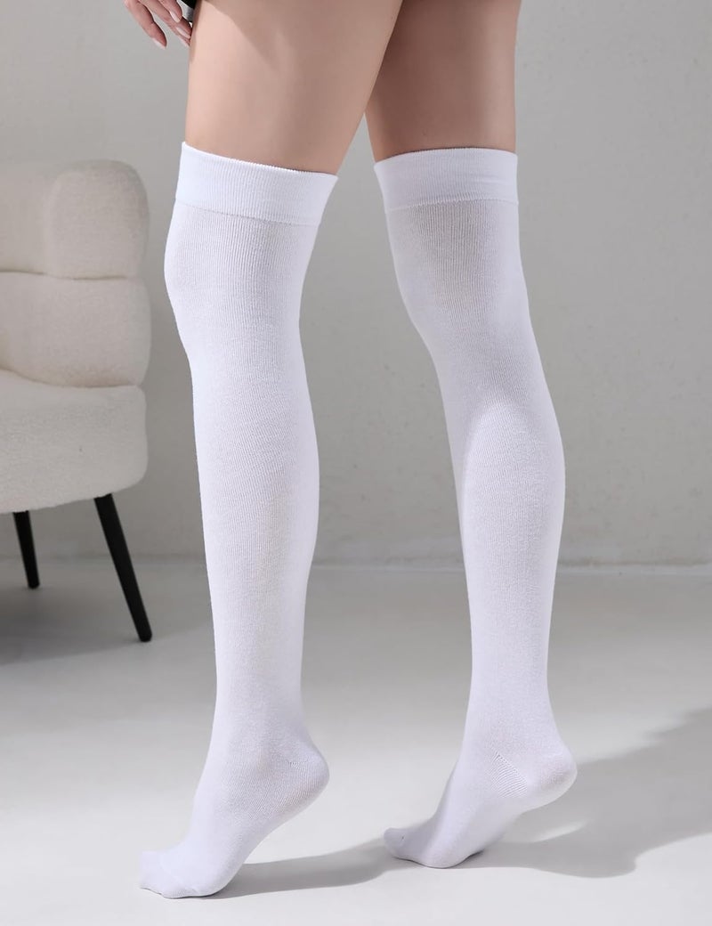 TOCONFFON Women's Over The Knee High Socks - Thigh High Cotton Socks 120D Medium Thick for Daily Wear, Cosplay - Image 2