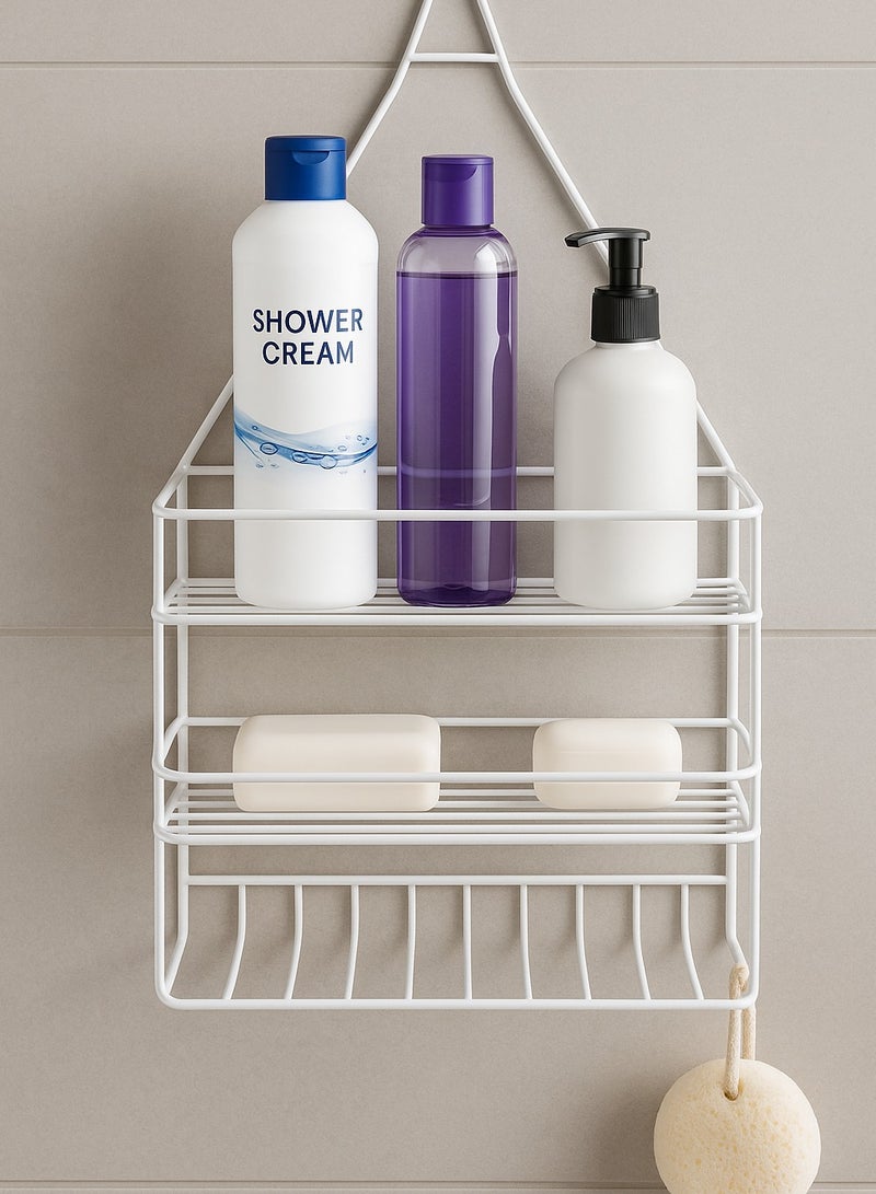 Three-tier bathroom organization rack