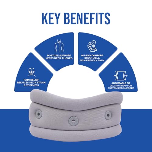 Leeford Ortho Soft Cervical Collar for Neck Pain & Spondylitis | Neck Support for Cervical Pain | Breathable Neck Band for Men and Women, Adjustable, and Skin-Friendly Size - S - Image 5
