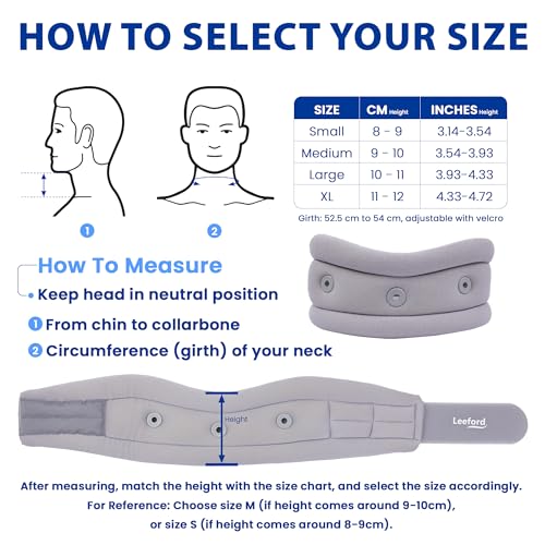 Leeford Ortho Soft Cervical Collar for Neck Pain & Spondylitis | Neck Support for Cervical Pain | Breathable Neck Band for Men and Women, Adjustable, and Skin-Friendly Size - S - Image 3