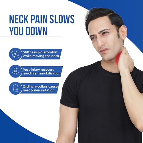 Leeford Ortho Soft Cervical Collar for Neck Pain & Spondylitis | Neck Support for Cervical Pain | Breathable Neck Band for Men and Women, Adjustable, and Skin-Friendly Size - S - Image 2