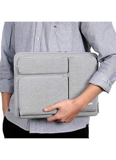 Lacdo 360° Protective Laptop Sleeve Case For 15 Inch New Macbook Air M3 A3114 M2 A2941 2024 2023 15 Inch Macbook Pro A1990 A1707 Generic Xps 15 Plus 2022 2020 Computer Bag With Accessory Pocket Gray  - Image 4